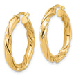 14k Polished Twisted Hoop Earrings