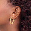 14k Polished Twisted Hoop Earrings