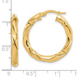 14k Polished Twisted Hoop Earrings