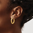 14k Polished Twisted Hoop Earrings