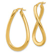 14K Polished Twisted Hoop Earrings