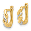 14K Rhodium Hinged Post Earrings