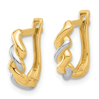 14K Rhodium Hinged Post Earrings