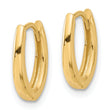 14K Polished Oval Hinged Hoop Earrings