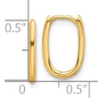 14K Polished Oval Hinged Hoop Earrings