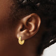 14K Polished Hinged Huggie Hoop Earrings
