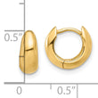 14K Polished Hinged Huggie Hoop Earrings