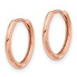 14K Rose Gold Polished Hinged Hoop Earrings