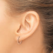 14K Rose Gold Polished Hinged Hoop Earrings - Birthstone Company