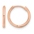 14K Rose Gold Polished Hinged Hoop Earrings - Birthstone Company