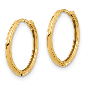 14K Polished Hinged Hoop Earrings
