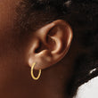 14K Polished Hinged Hoop Earrings