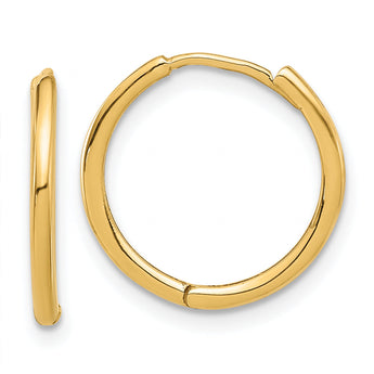 14K Polished Hinged Hoop Earrings