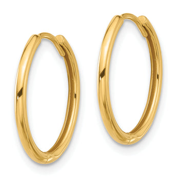 14K Polished Hinged Hoop Earrings
