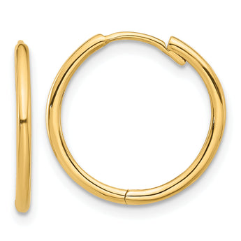 14K Polished Hinged Hoop Earrings