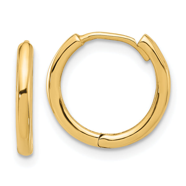 14K Polished Hinged Hoop Earrings