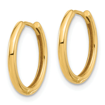 14K Polished Hinged Hoop Earrings