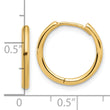 14K Polished Hinged Hoop Earrings