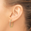 14K Polished CZ 1.5mm Large Hoop Earrings - Birthstone Company