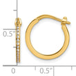 14K CZ 1.5mm Hoop Earrings