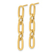 14K Polished Chain Link Dangle Post Earrings