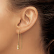 14K Polished CZ Threader Earrings - Birthstone Company