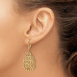 14K Polished and Diamond-cut Chandelier Style Dangle Earrings