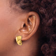 14K Polished Omega Clip Non-pierced Earrings