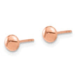 14K Rose Gold Polished 4.5mm Button Post Earrings - Birthstone Company