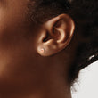 14K Rose Gold Polished 4.5mm Button Post Earrings - Birthstone Company
