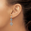 14K White Gold D/C Filigree Medallion Drop Earrings - Birthstone Company