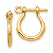 14k  3D Shackle Link Screw Earrings