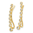 14K CZ Ear Climber Earrings - Birthstone Company