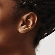 14K CZ Ear Climber Earrings - Birthstone Company