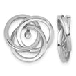 14K White Gold Polished Love Knot Earring Jackets - Birthstone Company
