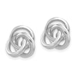 14K White Gold Polished Love Knot Earring Jackets - Birthstone Company