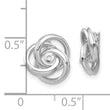 14K White Gold Polished Love Knot Earring Jackets
