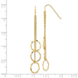 14K Faceted Circle Dangle Earrings