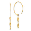 14K Twist Bar Dangle Earrings