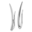 14k White Gold Polished Pointed Ear Climber Earrings - Birthstone Company