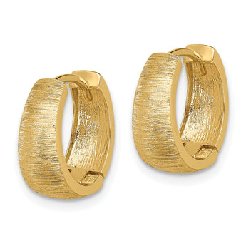 14K Textured Hoop Earrings