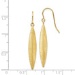14k Brushed Dangle Earrings