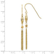 14k Bead and Chain Dangle Earrings