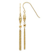 14k Bead and Chain Dangle Earrings