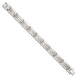 Tungsten Polished and Satin 8.25in Bracelet - Birthstone Company