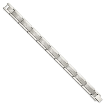 Tungsten Polished and Satin 8.25in Bracelet - Birthstone Company