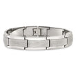 Tungsten Polished and Satin 8.25in Bracelet - Birthstone Company