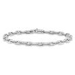 14K White Gold 8.5 inch 5.1mm Hand Polished Fancy Link with Lobster Clasp Bracelet