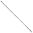 14K White Gold 7.25 inch 3.5mm Hand Polished Fancy Link with Lobster Clasp Bracelet