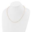 14K Yellow Gold White Freshwater Cultured Pearl Necklace 4-5mm - Birthstone Company
